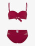 Bikini empiècements résille - bordeaux - 3