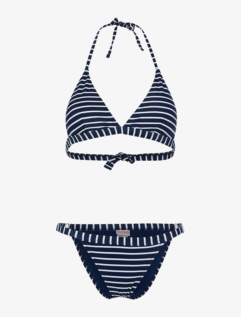Bikini imprimé marinière - marine - 1