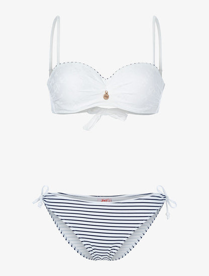 Bikini inspiration marinière - blanc - 3