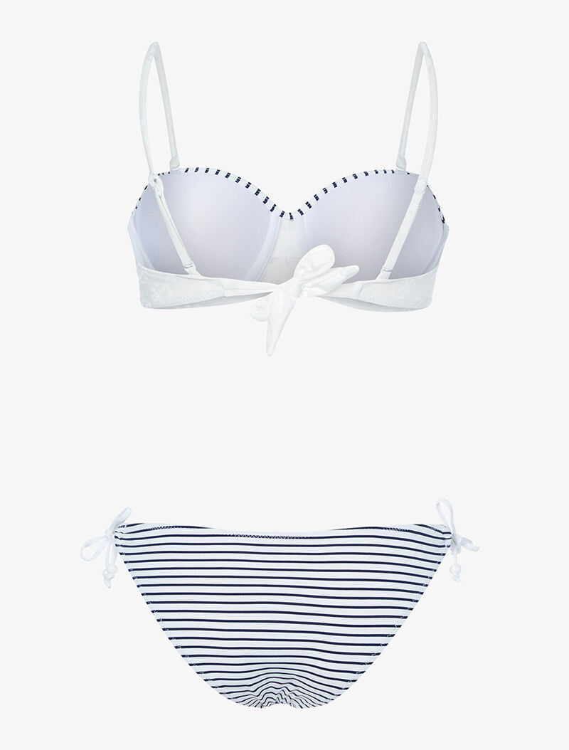 Bikini inspiration marinière - blanc - 2