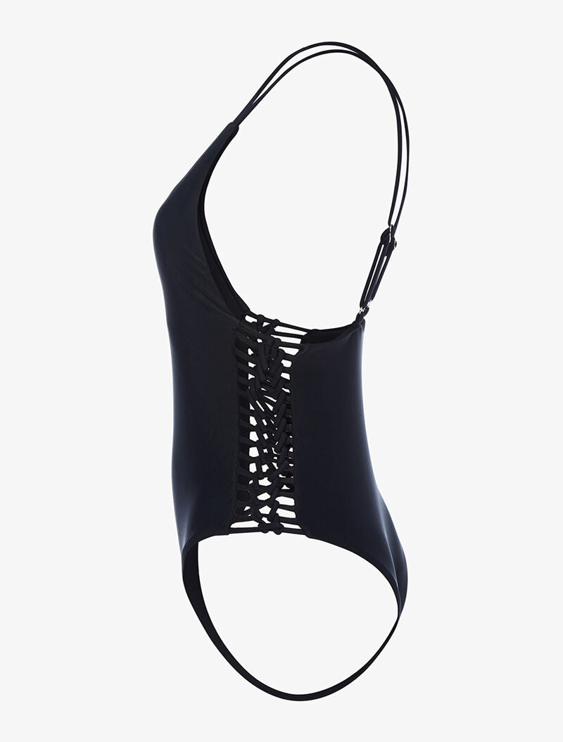 Monokini ajouré sur les côtés - noir - 3