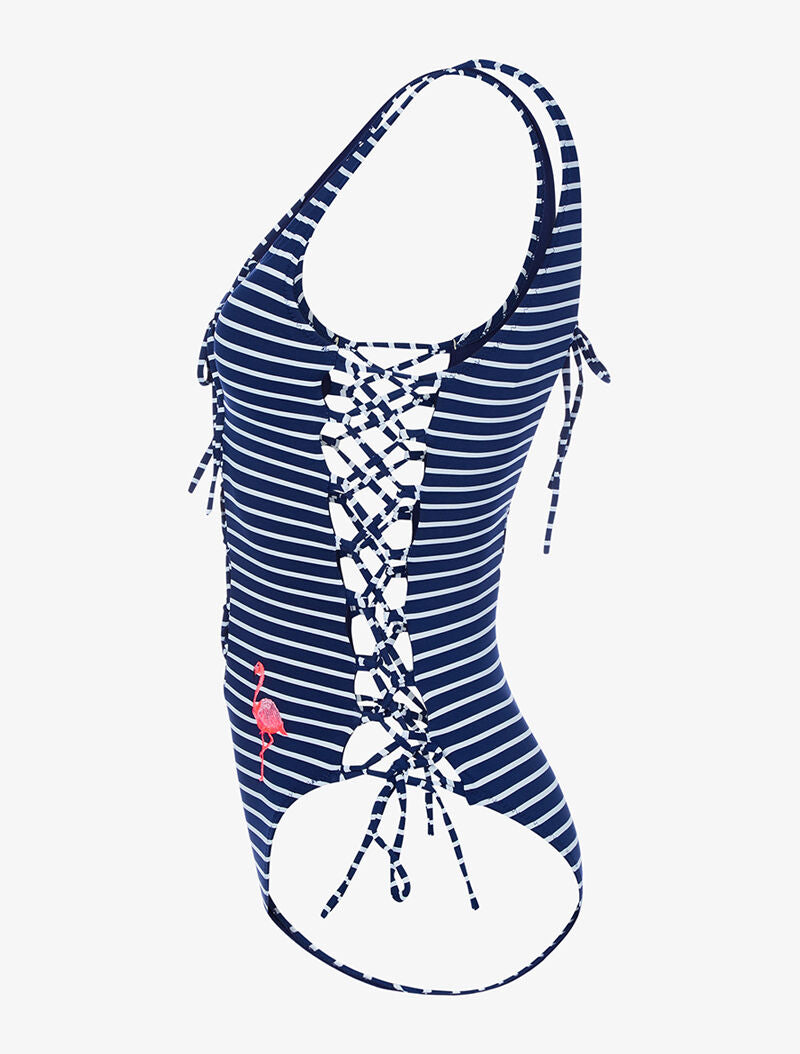 Monokini inspiration marinière - marine - 3