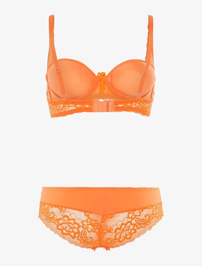 Ensemble emboîtant bi matière - orange - 2