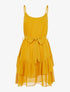 Robe légère à bord volanté - moutarde - 1