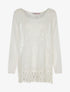 Blouse avant fleuri transparent - blanc - 3