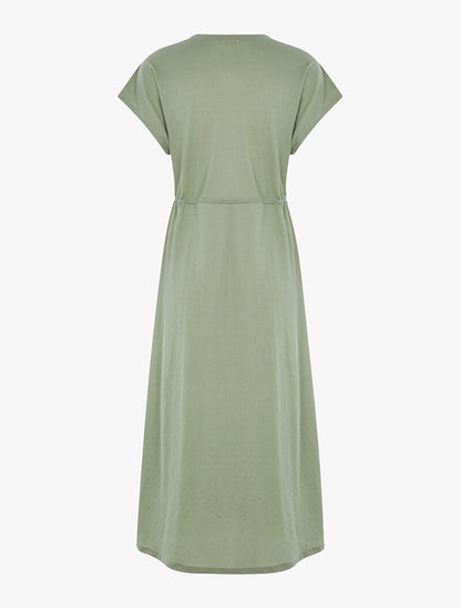 Robe chasuble à boutonnière - vert clair - 2