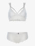 Ensemble à dentelle romantique et tanga - blanc - 3