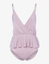 Body pailleté à taille volantée - rose - 1
