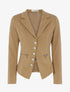 Blazer à pans asymétriques et zips - camel - 1