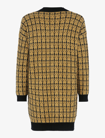 Gilet long effet tricot - jaune - 2