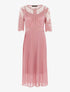 Robe plissée à buste ajouré - rose - 1