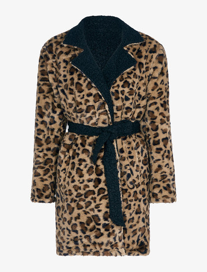 Manteau réversible effet laine bouclette - noir - 3