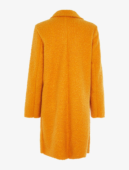 Manteau oversize en laine bouclette - orange - 2