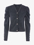 Gilet boutonné à manches gigot - anthracite - 3