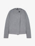 Manteau style cape à châle - gris - 1