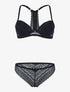 Ensemble en dentelle et dos nageur - noir - 1