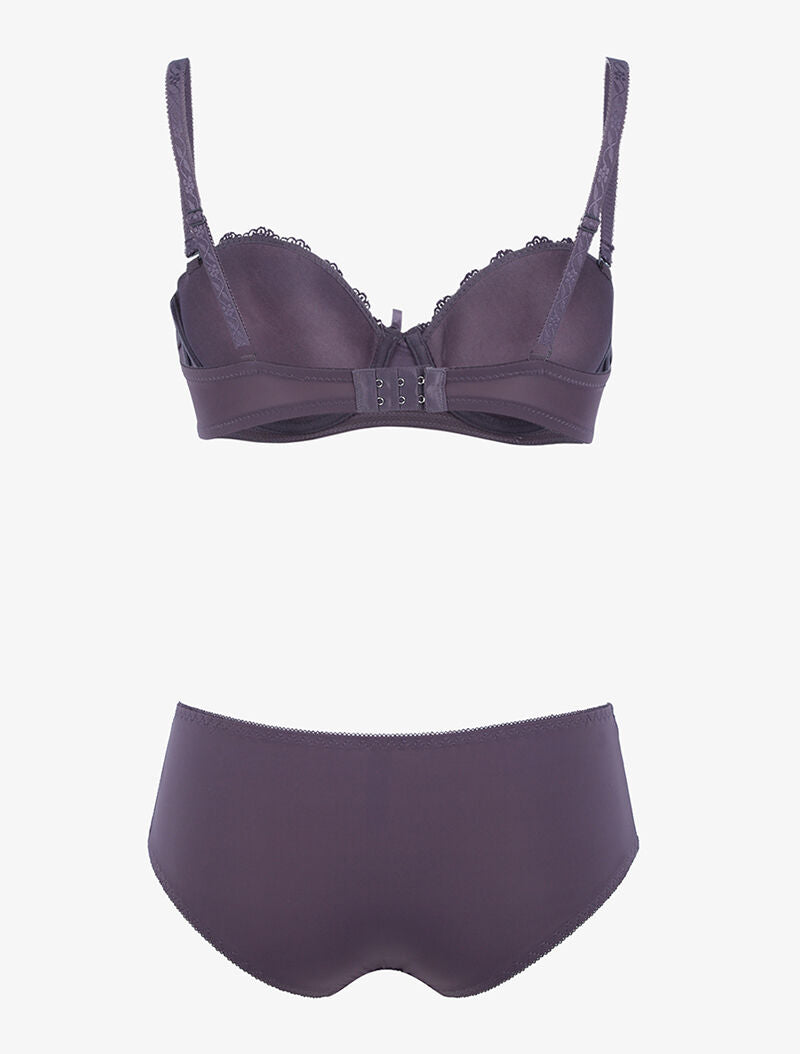 Ensemble à empiècement broderie graphique - gris foncé - 2