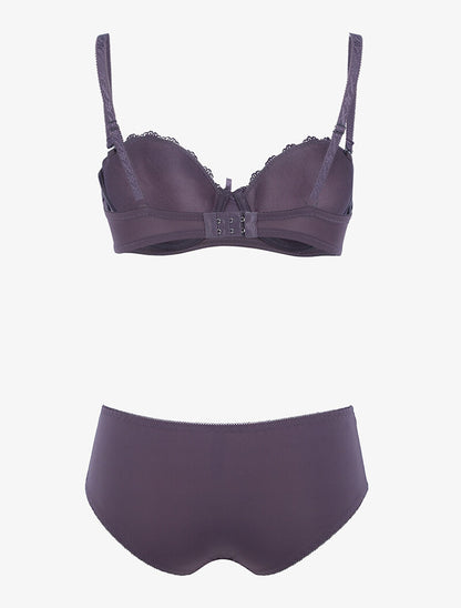 Ensemble à empiècement broderie graphique - gris foncé - 2