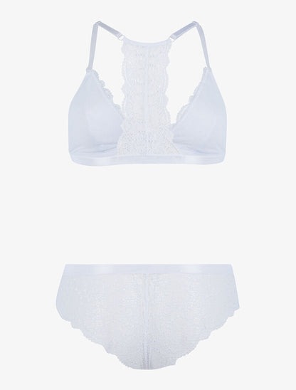 Ensemble soutien gorge sans armatures - blanc - 2