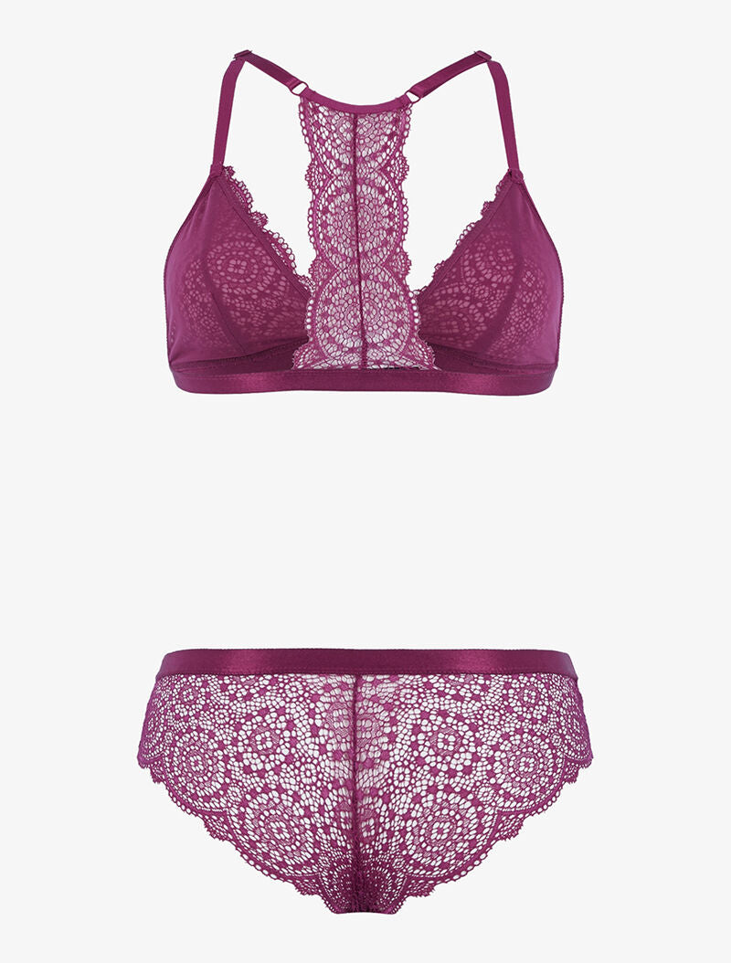 Ensemble soutien gorge sans armatures - rose - 2