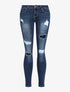 Jean skinny à empiècement - denim brut - 3