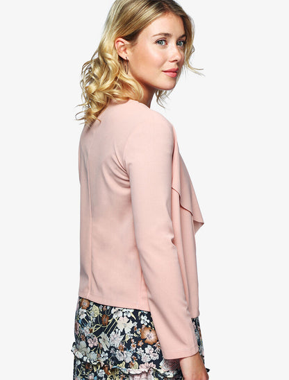 Veste à pans asymétriques - rose - 5