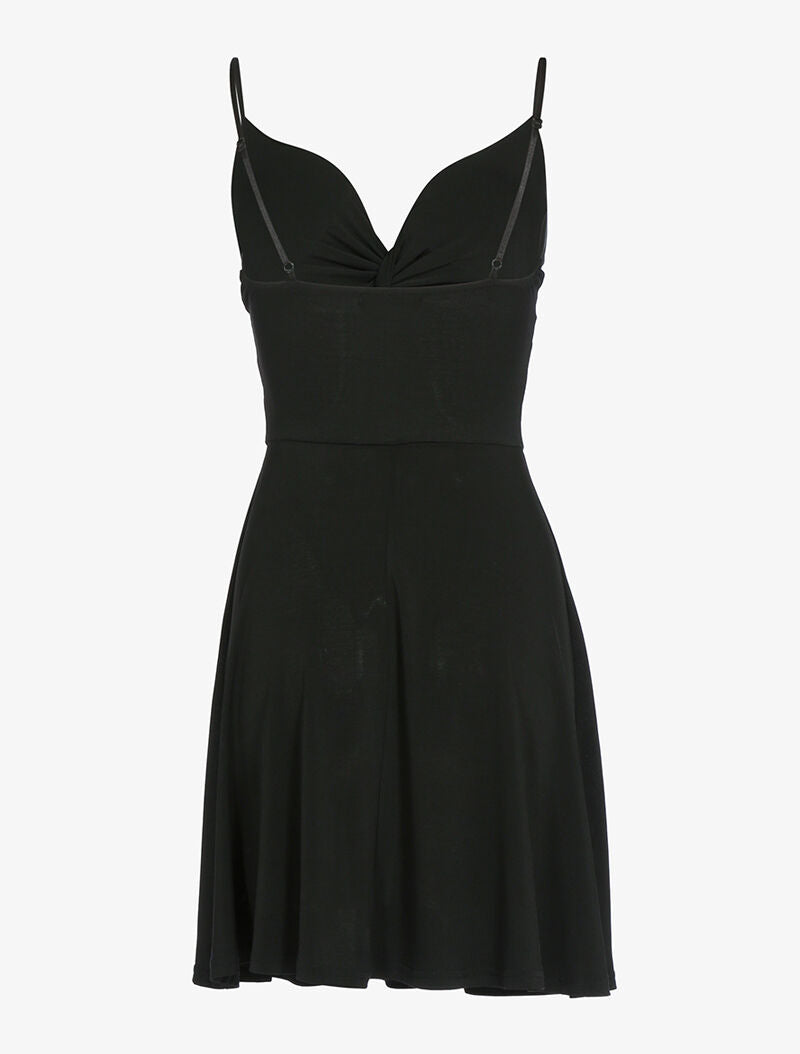 Robe à décolleté coeur torsadée - noir - 2