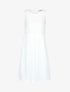 Robe ajourée en dentelle graphique - blanc - 3
