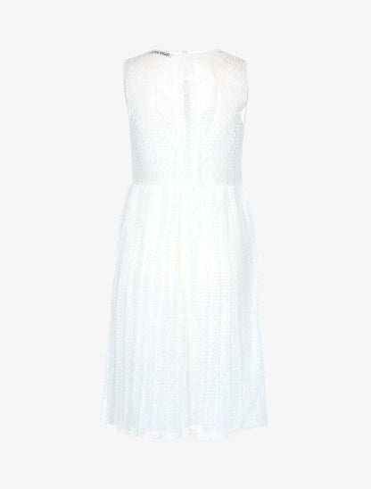 Robe ajourée en dentelle graphique - blanc - 2