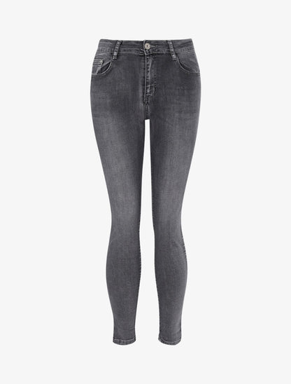Jean 7/8 scolorito - grigio scuro
