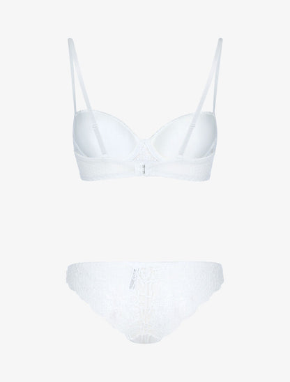 Ensemble bi matière - ecru - 2