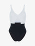 Monokini à buste crochet - blanc et noir - 1