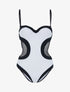 Trikini color block - blanc et noir - 3