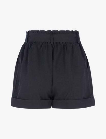 Short taille haute à ourlets - noir - 2