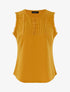 Top à détails plissés et crochet - jaune - 1