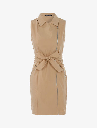 Robe sans manches zippée - beige - 3