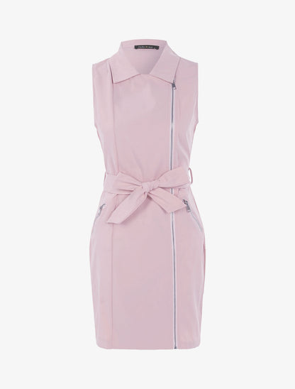 Robe sans manches zippée - rose - 1