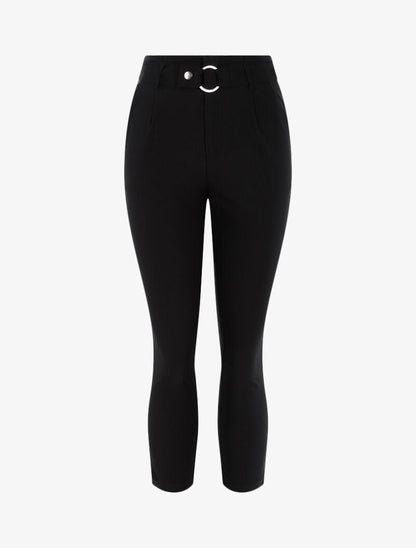 Pantaloni tinta unita 7/8 - nero