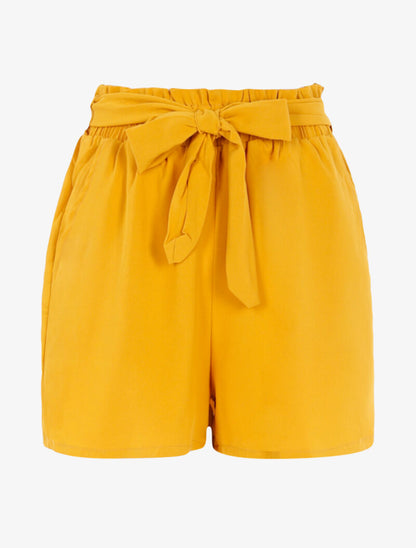 Short fluide coupe loose - jaune - 3