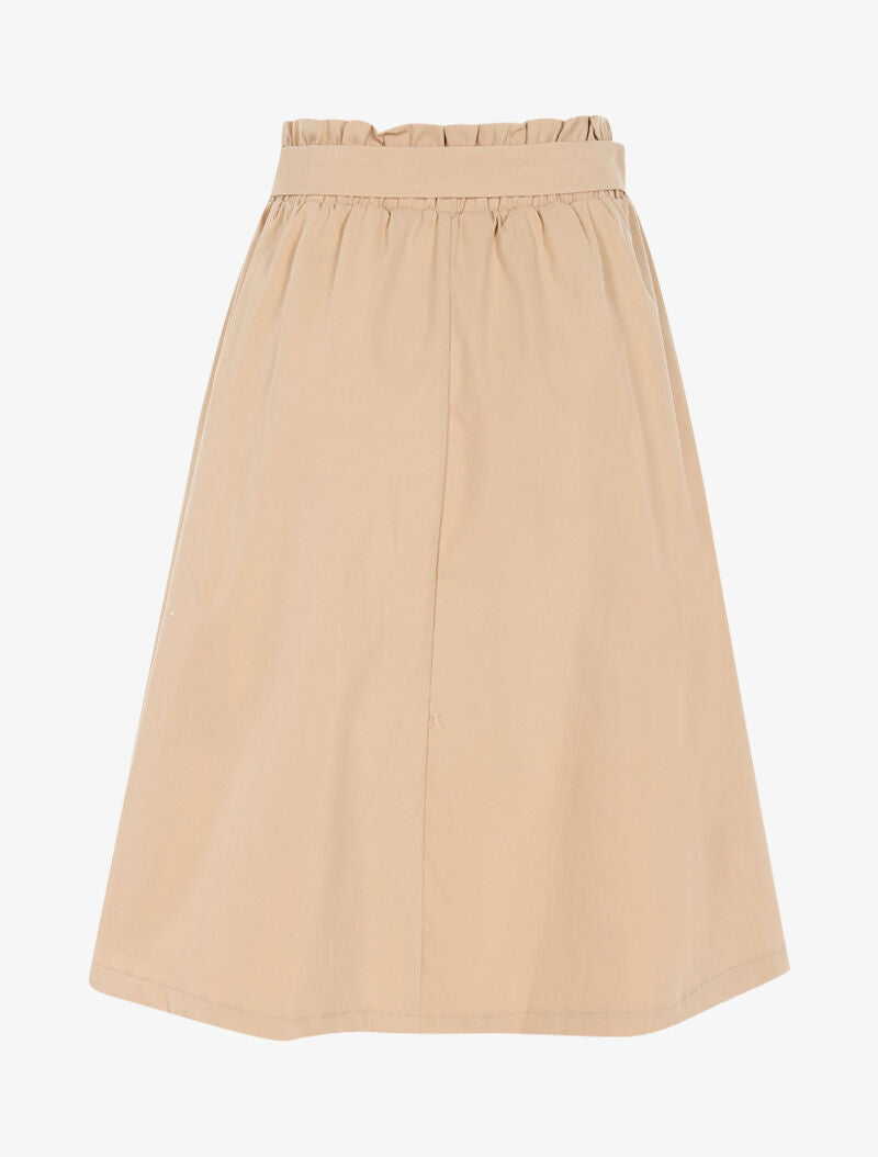 Jupe trapèze boutonnée - beige - 2