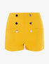 Mini short à boutons décoratifs - jaune - 1