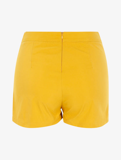 Mini short à boutons décoratifs - jaune - 2