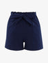 Short uni effet toile - bleu indigo - 1