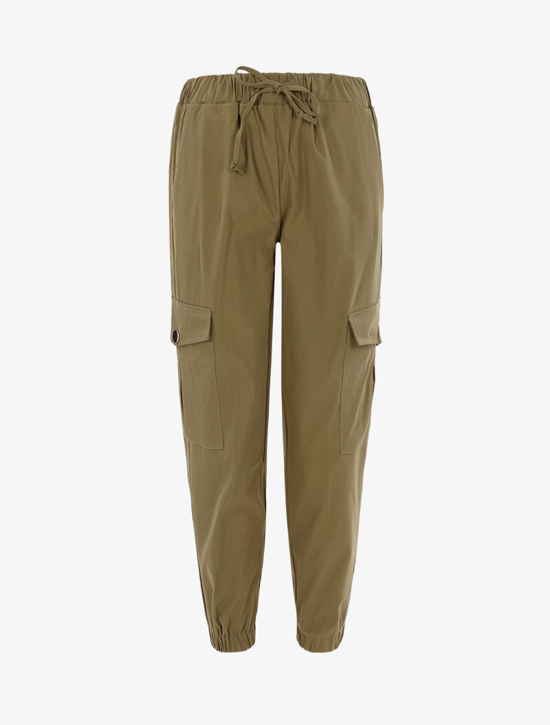 Pantaloni cargo 7/8 - cachi