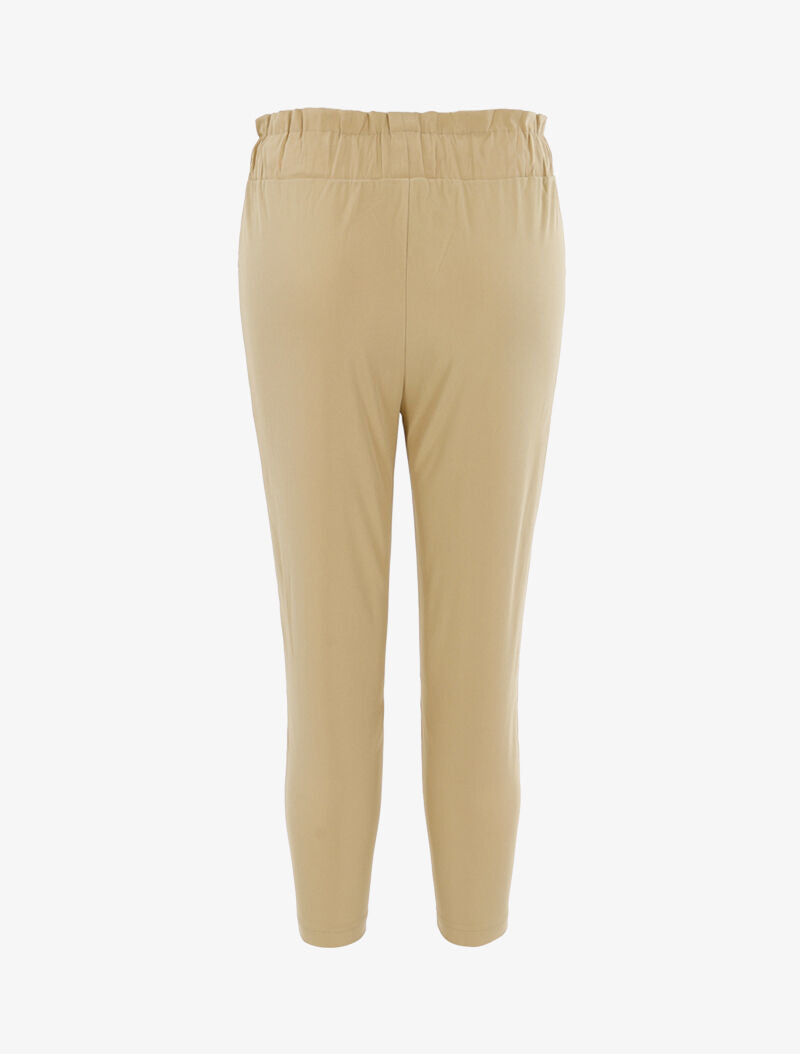 Pantacourt à taille empire - beige - 5