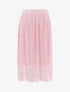 Jupe midi doublé en dentelle - rose - 1