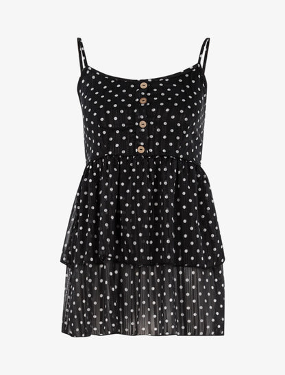 Top à rayures irisées et pois - noir/blanc - 3