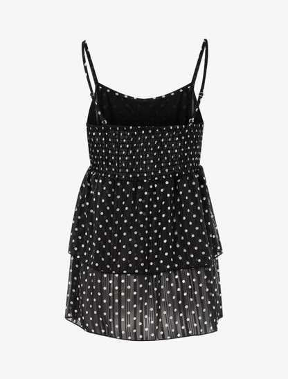 Top à rayures irisées et pois - noir/blanc - 2