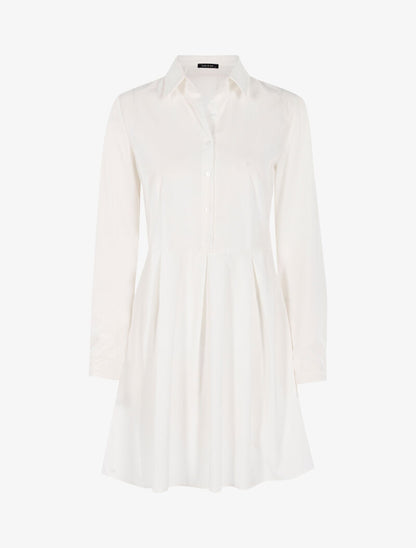 Robe patineuse style chemise - ecru - 3