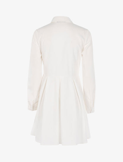 Robe patineuse style chemise - ecru - 2